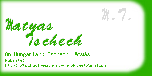 matyas tschech business card